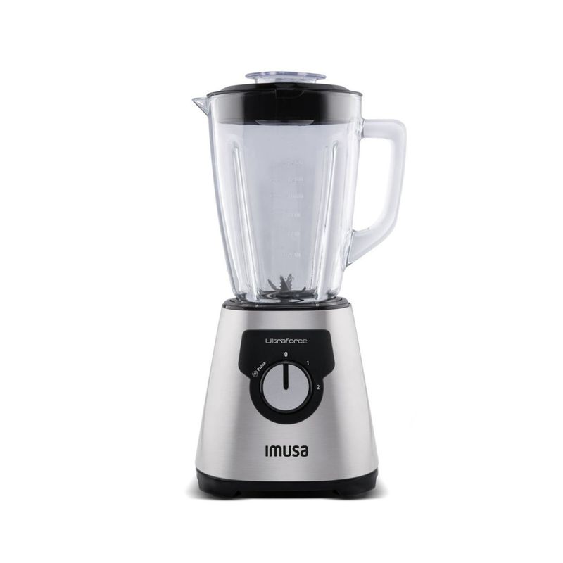 IMUSA - Licuadora Imusa Ultraforce 2 velocidades - Vaso de vidrio - Plateada