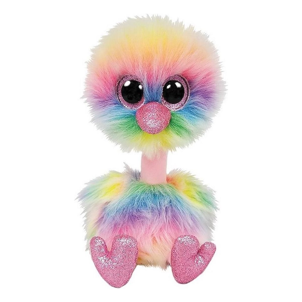 GENERICO - Beanie Boos Mediano Avestruz Arco Iris 23 cm