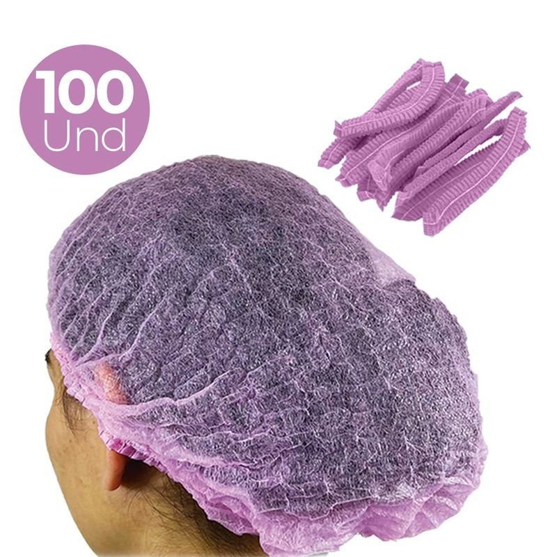 UKAINT - Gorro quirúrgico oruga desechable Rosado x 100 unidades