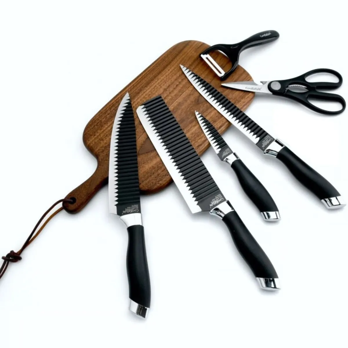 ONE PIXEL - Juego De Cuchillos De Cocina Asa Antiadherente Chef 6 Piezas