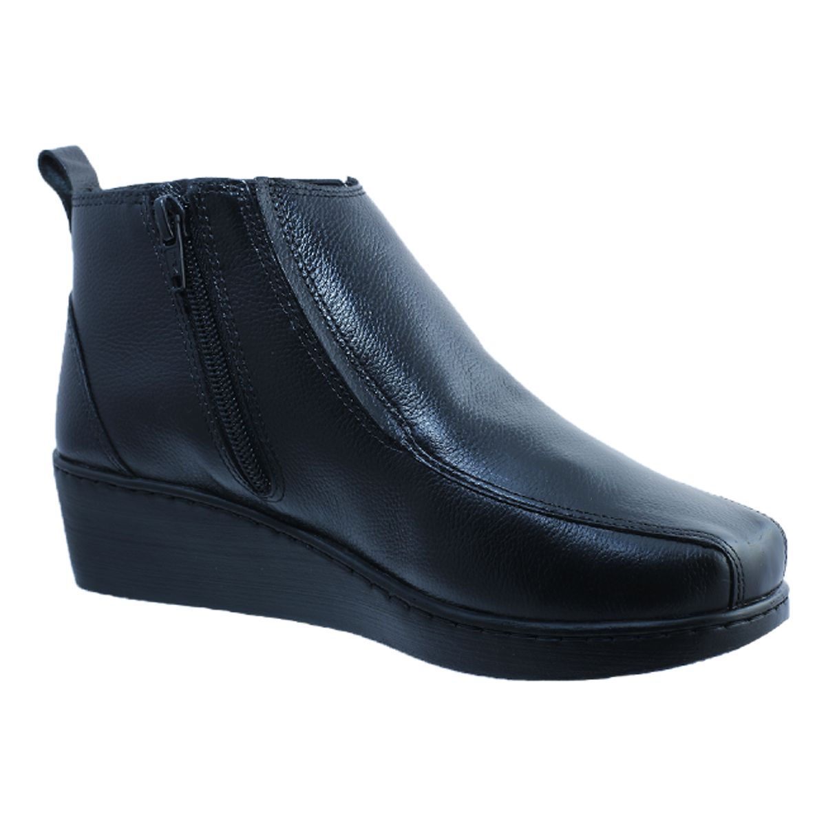 CALZADO ROMULO - Botin Dama Cuero Cremallera Tacón Corrido Romulo