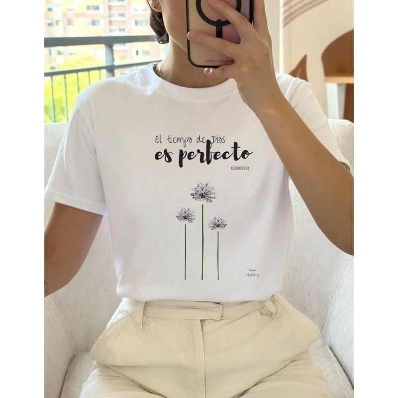 ISMI - Camiseta Mujer Cristiana Manga Corta Ismi