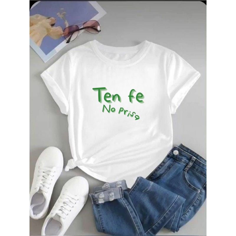ISMI - Camiseta Mujer Cristiana Manga Corta Ismi