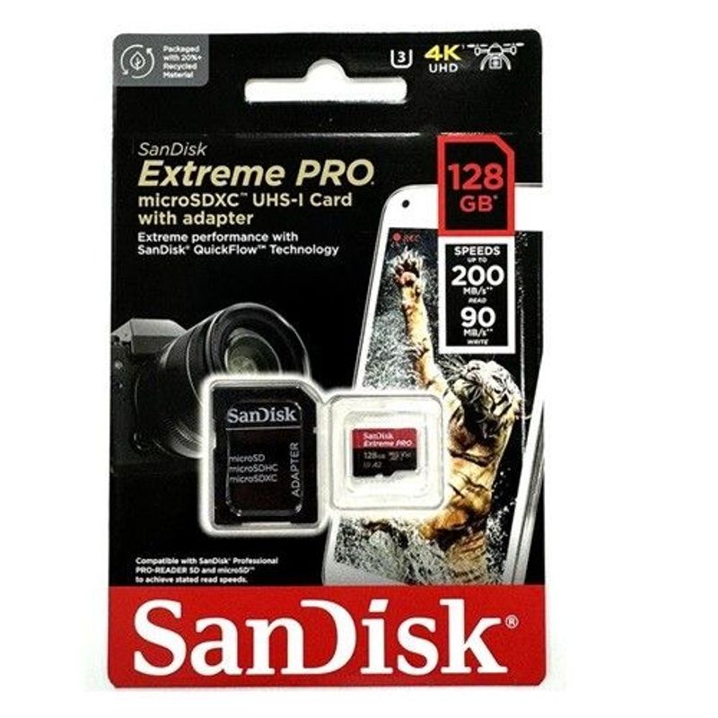 SANDISK - MICRO SD EXTREME PRO 128 GB SANDISK  200MB 4K