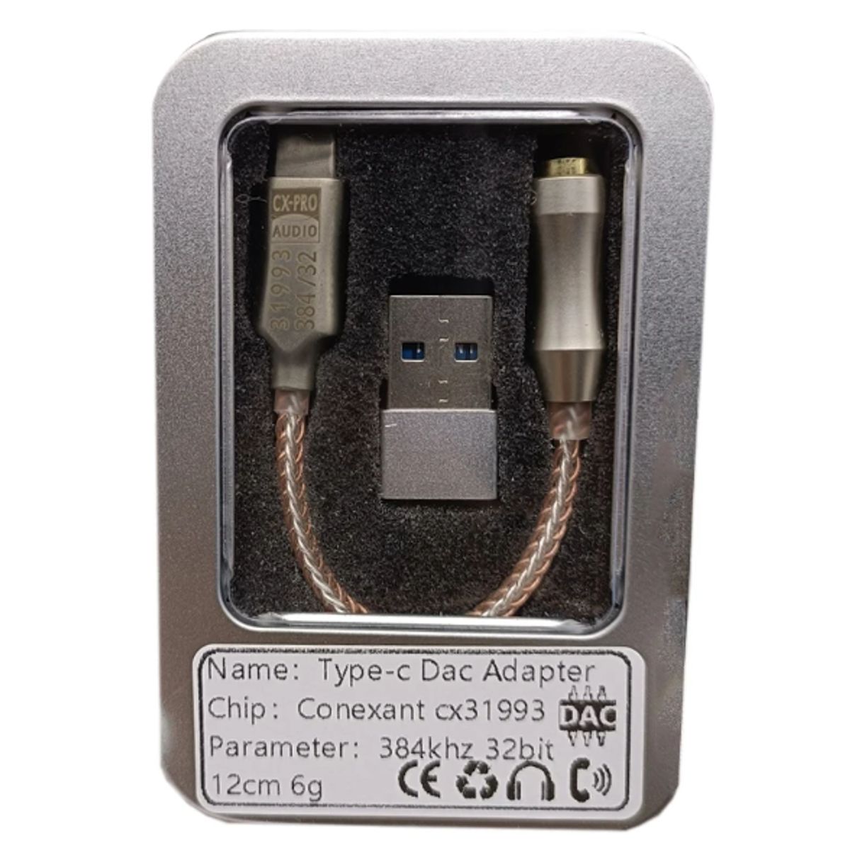 KZ - Dongle DAC (de Jack 3.5 mm a Tipo C)