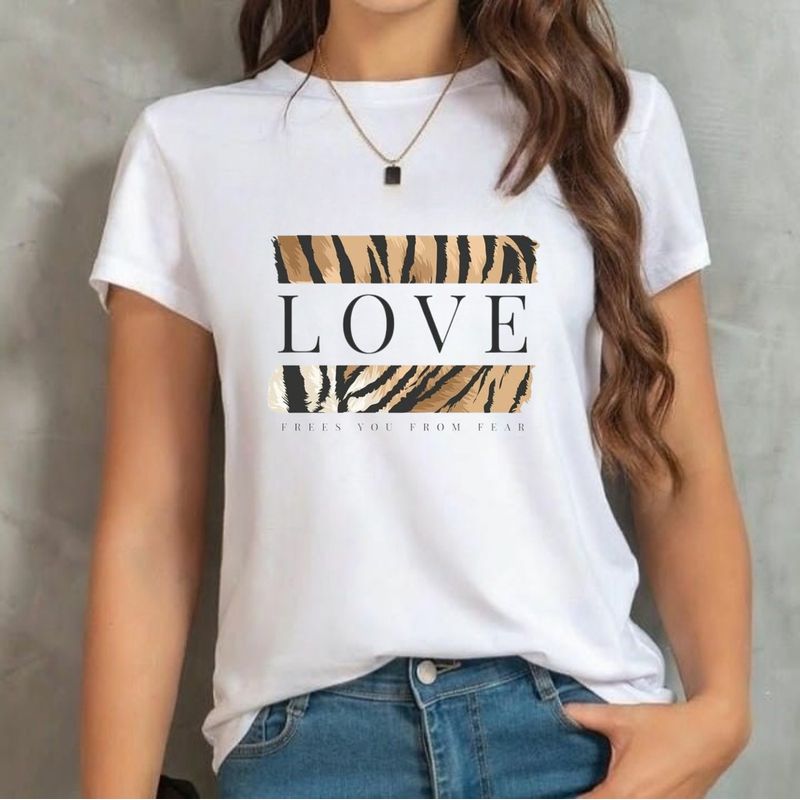 ISMI - Camiseta Mujer Animal Print Manga Corta
