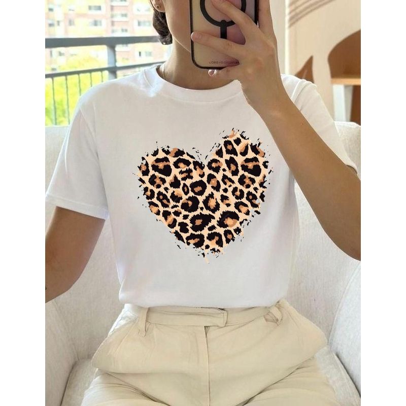 ISMI - Camiseta Mujer Animal Print Manga Corta