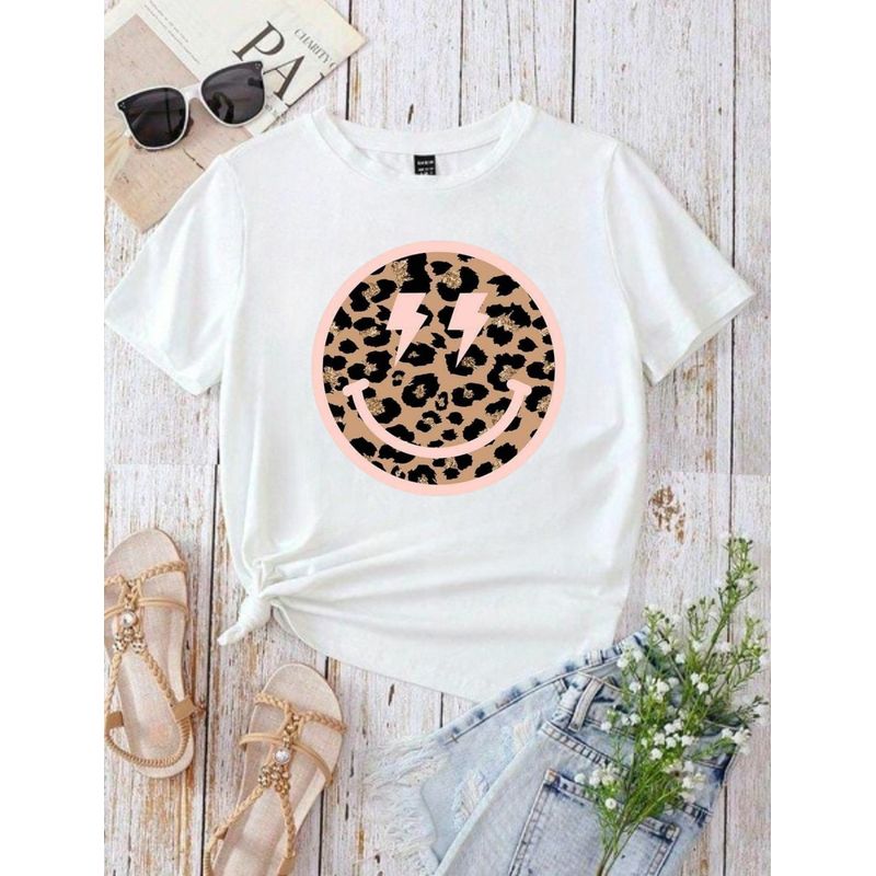 ISMI - Camiseta Mujer Animal Print Manga Corta