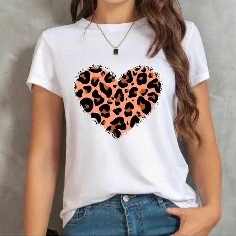 ISMI - Camiseta Mujer Animal Print Manga Corta