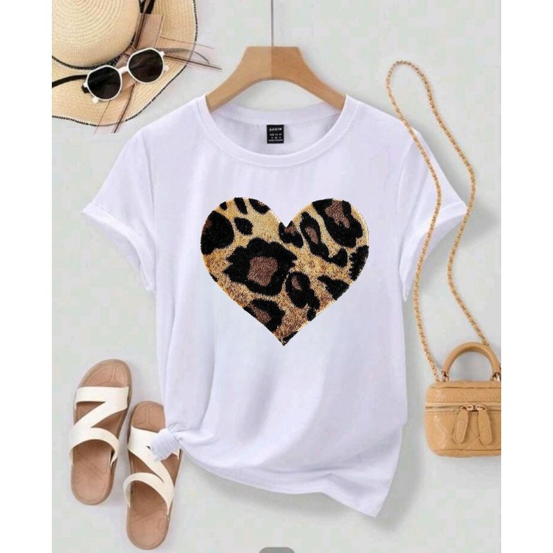ISMI - Camiseta Mujer Animal Print Manga Corta