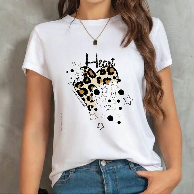 ISMI - Camiseta Mujer Animal Print Manga Corta