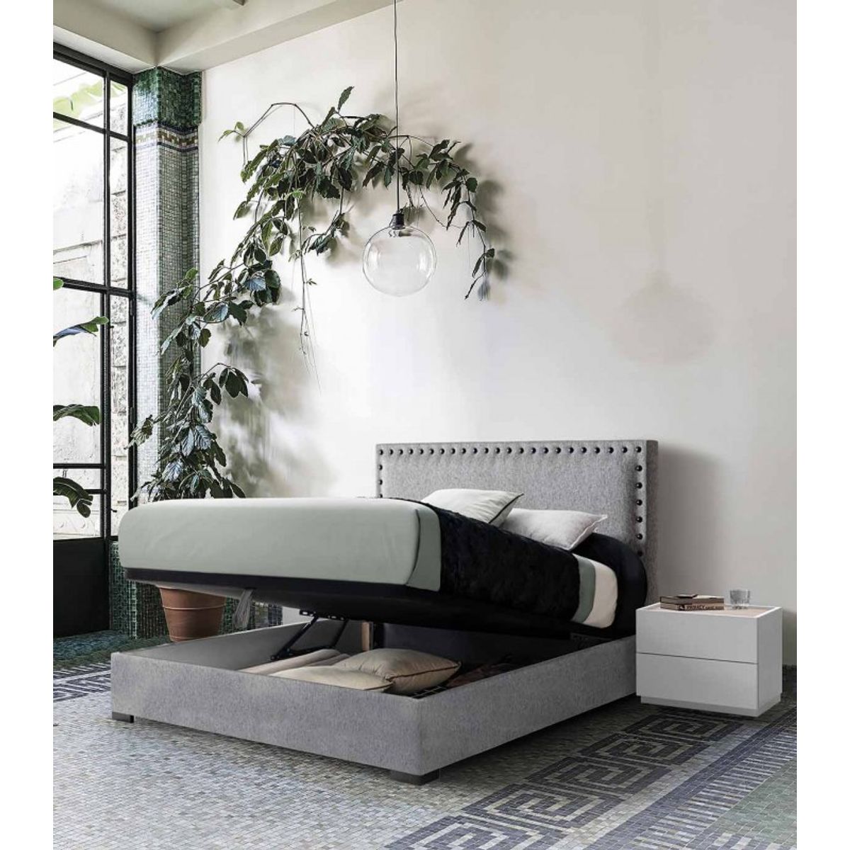 PLUMA HOME - Cama Baul Temus+ Colchón Ortopedico Relax   140 x 190cm