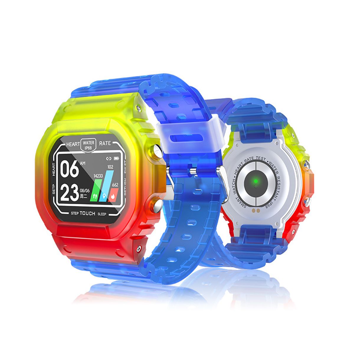 GENERICO - Smart Watch Digital Resistente al Agua Multicolor