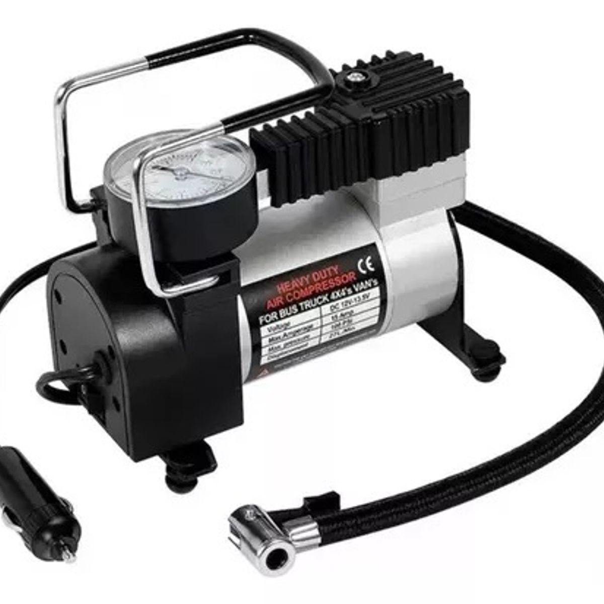 GENERICO - Mini Compresor De Aire Gris 12v 150 Psi Metalico Auto Cicla