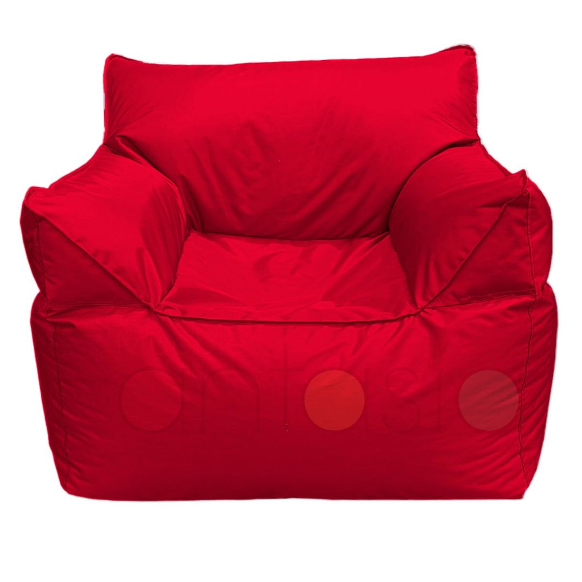 MUEBLES FANTASIA - Sofá Puff en Lona Rojo Impermeable Muebles Fantasía