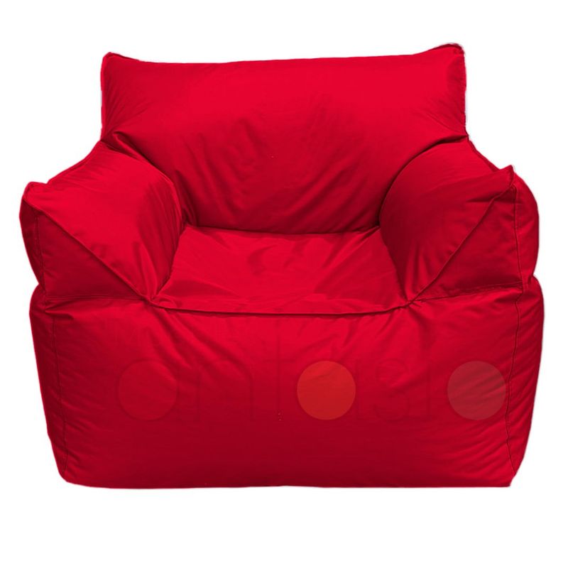 MUEBLES FANTASIA - Sofá Puff en Lona Rojo Impermeable Muebles Fantasía