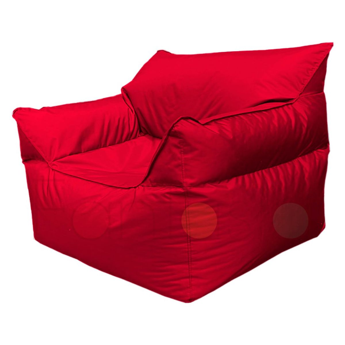 MUEBLES FANTASIA - Sofá Puff en Lona Rojo Impermeable Muebles Fantasía