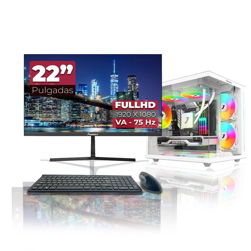 JANUS - Computador Gamer Janus Ryzen 7 5700G SSD 512GB M2 RAM 16GB Monitor 22 121513