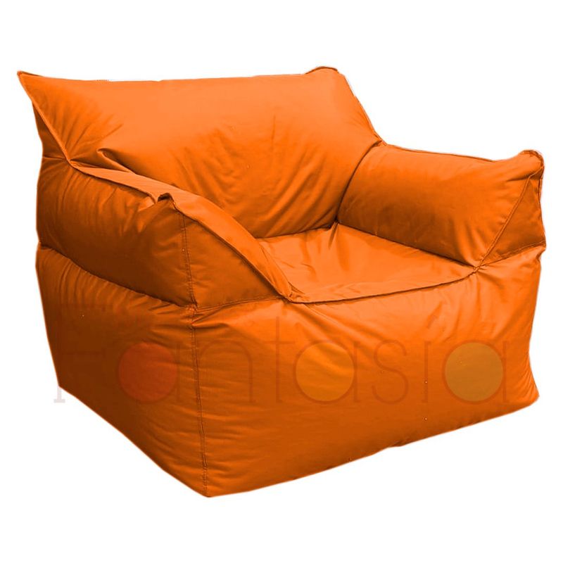 MUEBLES FANTASIA - Sofá Puff en Lona Naranja Impermeable Muebles Fantasía