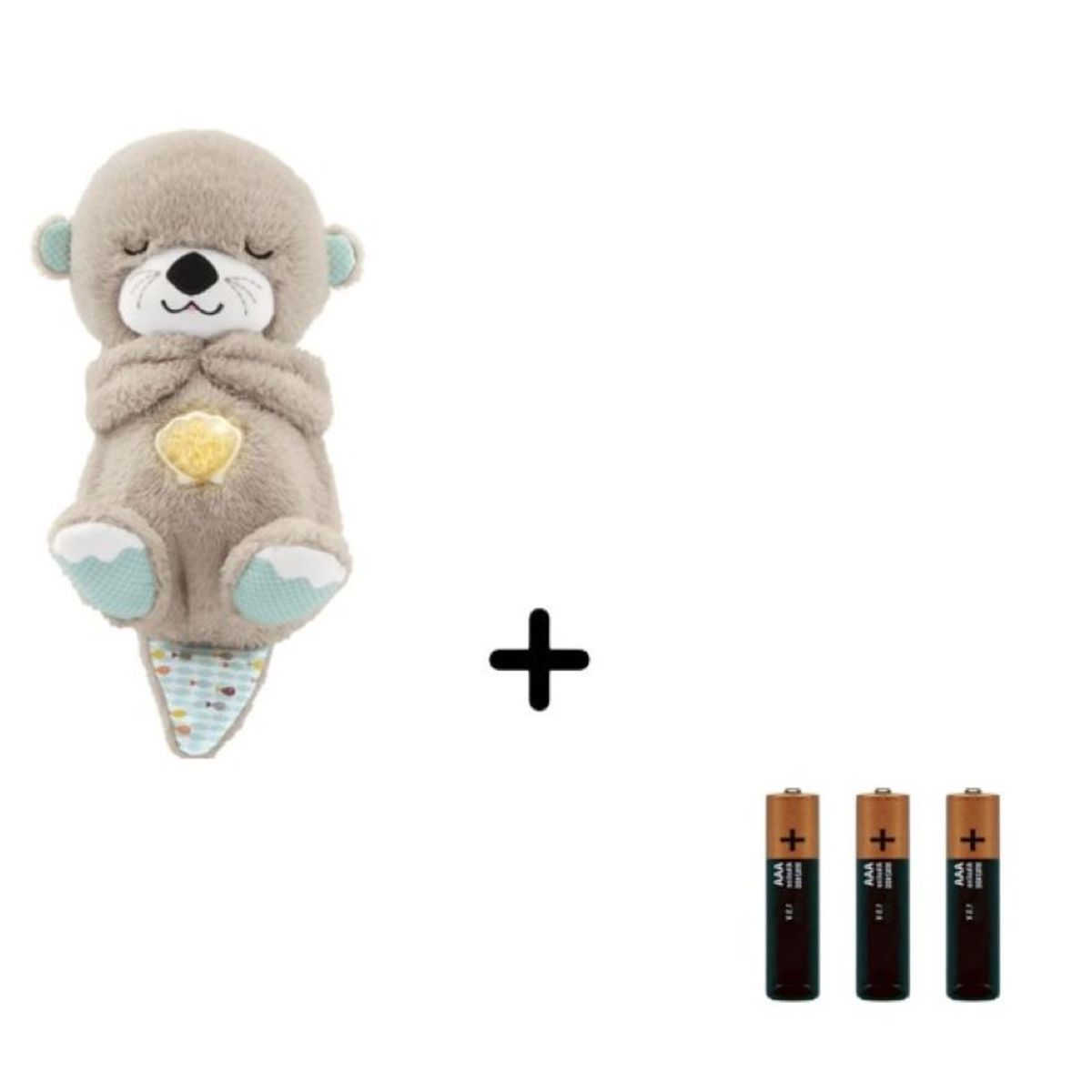 ZHOPI CO - Peluche Nutria Beige Que Respira Relaja Baterias Incluidas