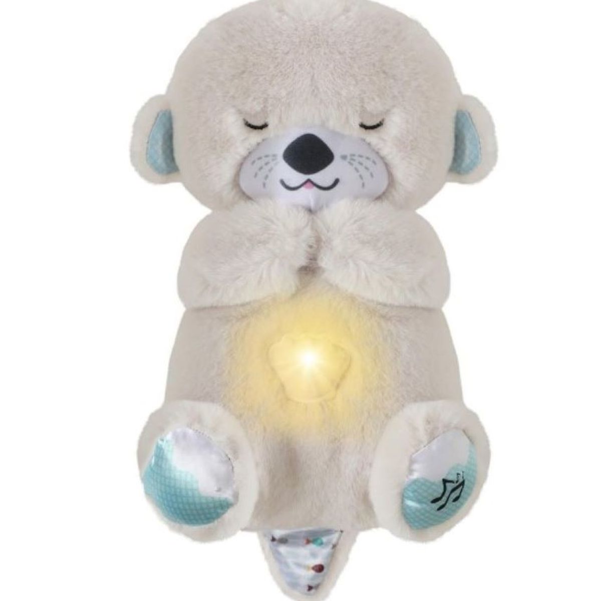 ZHOPI CO - Peluche Nutria Gris Que Respira Relaja Baterias Incluidas