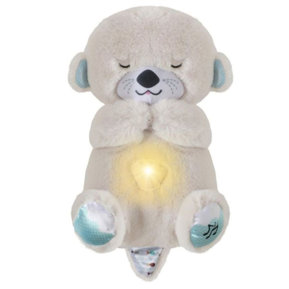 ZHOPI CO - Peluche Nutria Gris Que Respira Relaja Baterias Incluidas