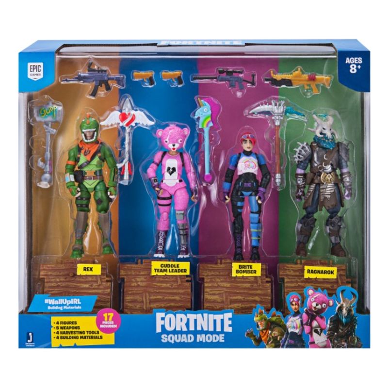 GENERICO - Figura Fortnite Squad Mode Skins 30 Cm 4 Piezas Original