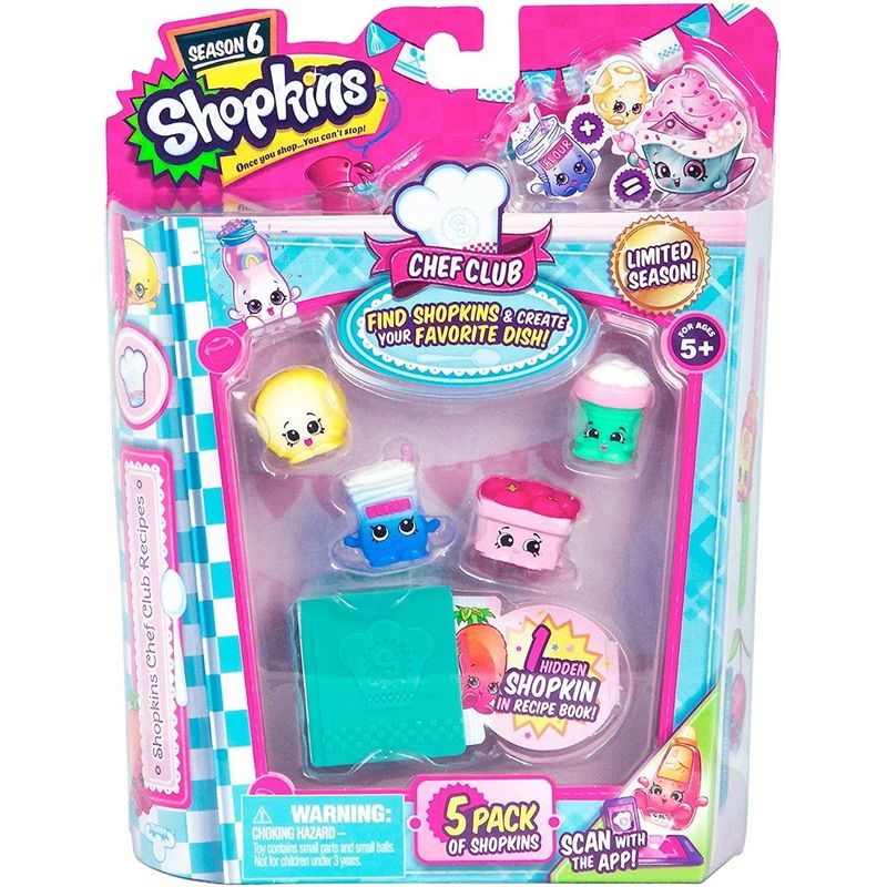 GENERICO - Shopkins Chef Club Paquete De 5 Figuras