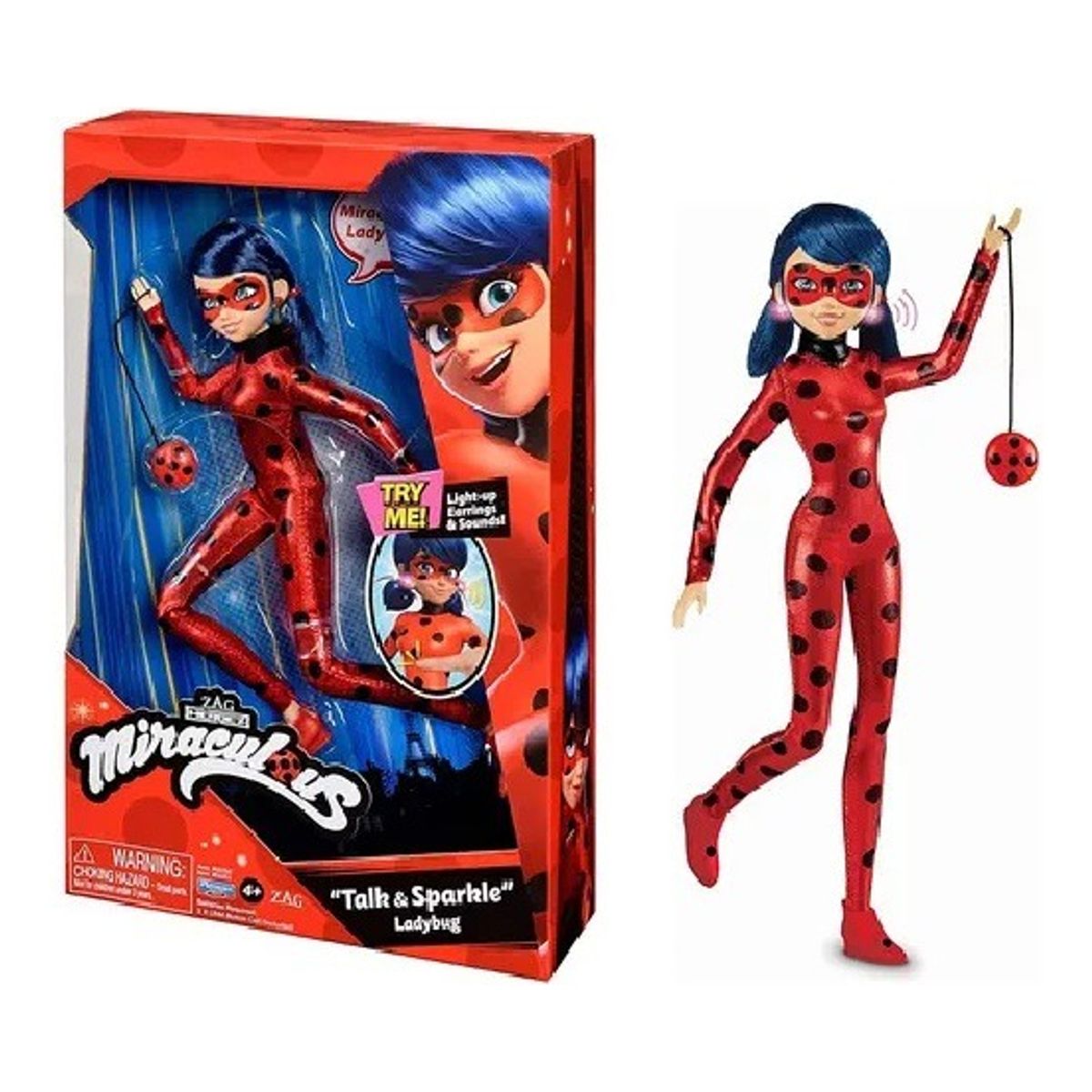 GENERICO - Miraculous Muñeca Ladybug Habla Y Brilla