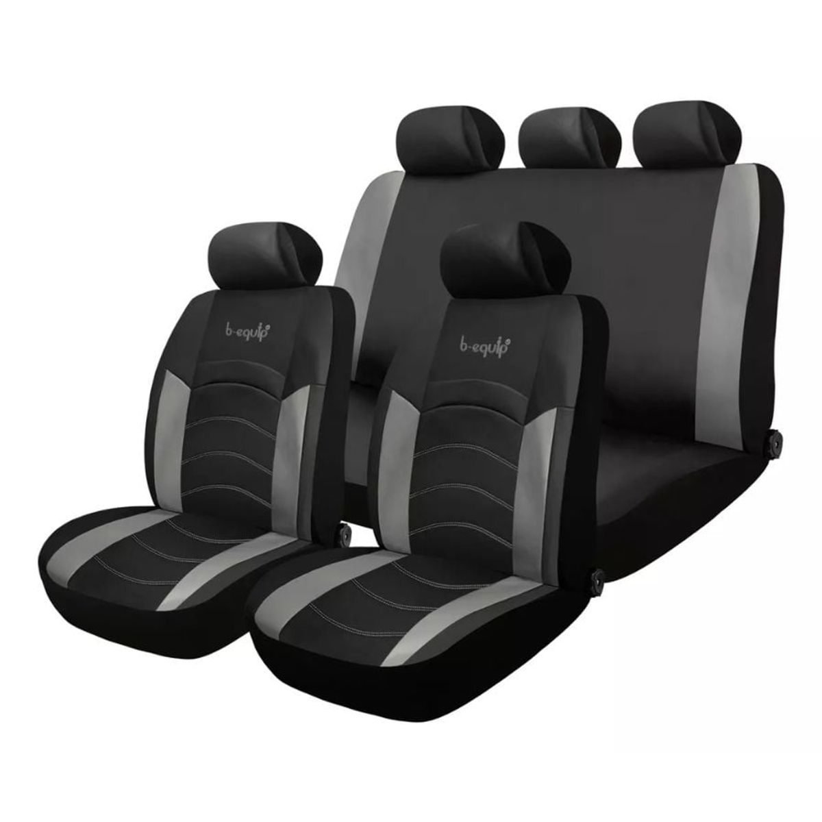 B EQUIP - Set Fundas Carro Cubre Asiento PVC Forro Protector 11 Piezas