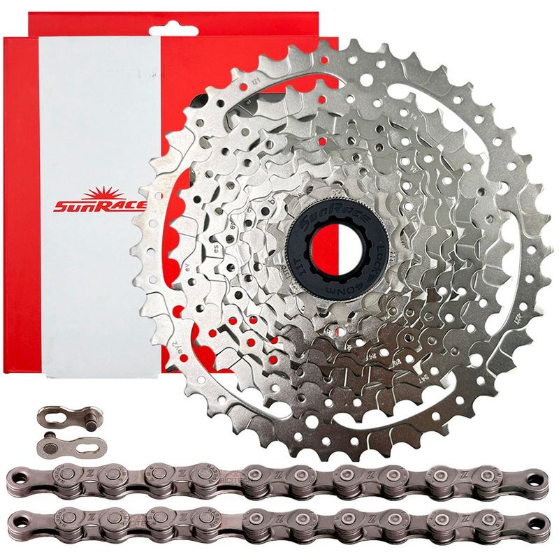 SUNRISE - Pacha Cassette 9 Vel. Sunrace M980 11-40 Mtb + Cadena Kmc Z9