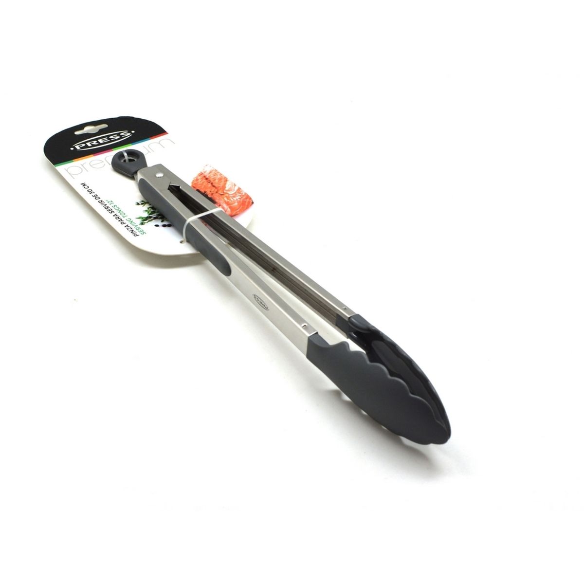 PRESS - Pinza para Servir 30 cm Acero Inox Puntas Antiadherentes PRESS 86809