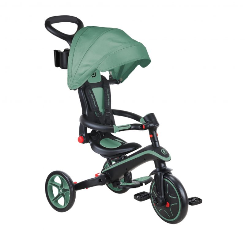 GLOBBER - TRICICLO EXPLORER 4 EN 1 VERDE OLIVA - PLEGABLE