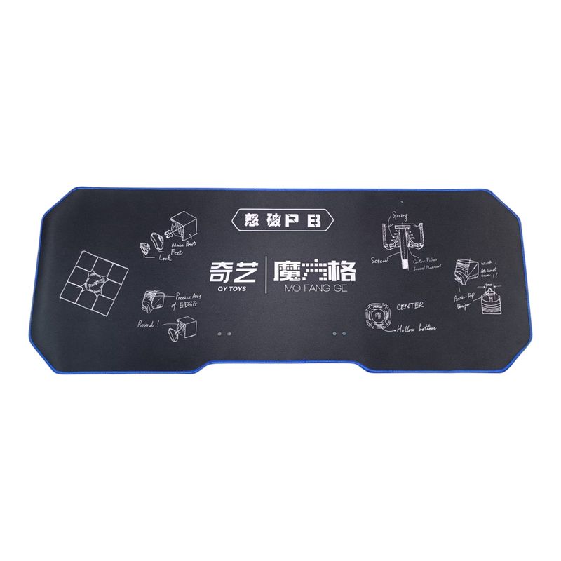 QIYI - Tapete Cubo Rubik Stackmat Grande Qiyi Speed Negro Azul
