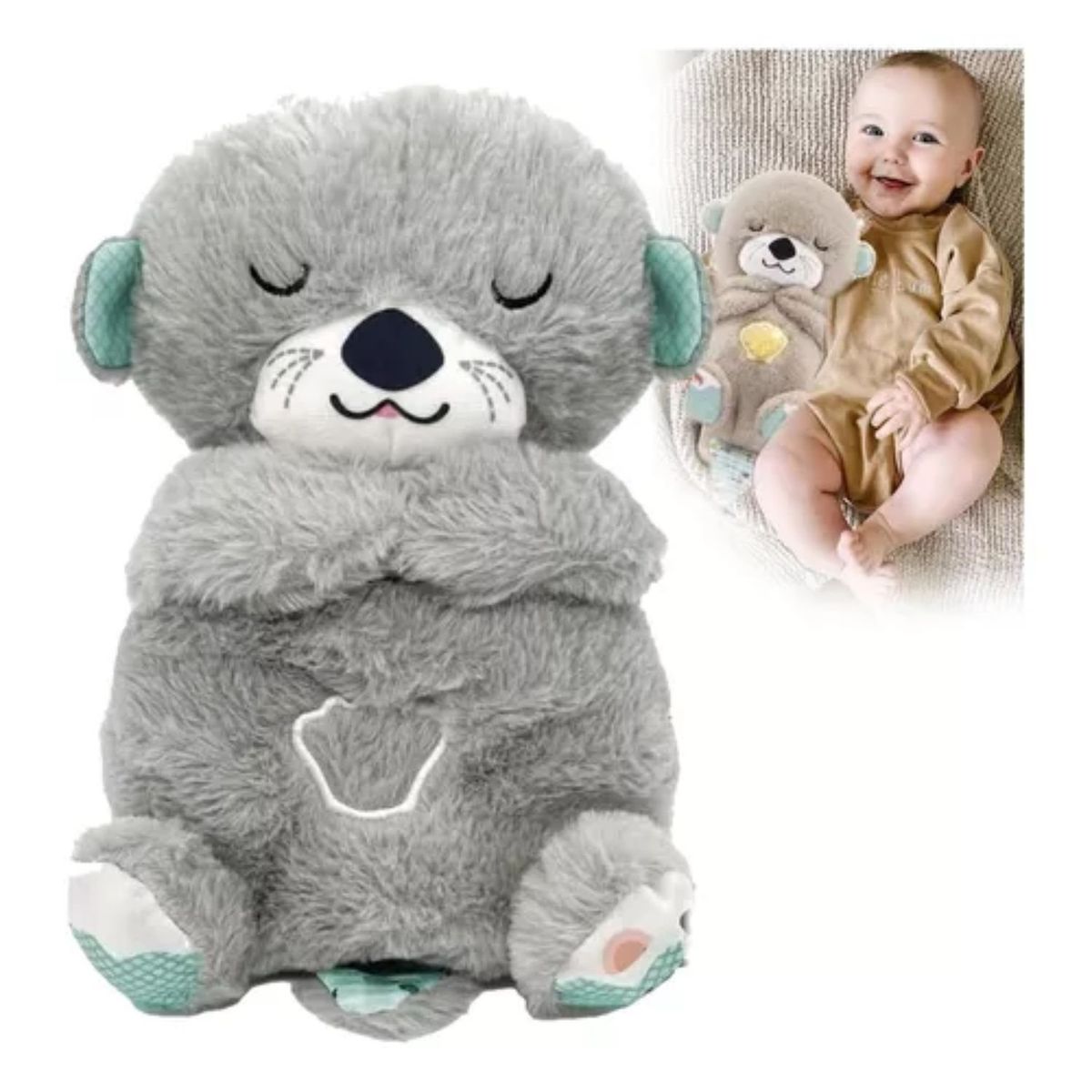 GENERICO - Peluche Nutria Respira Y Tranquiliza Sonido Anti Estres