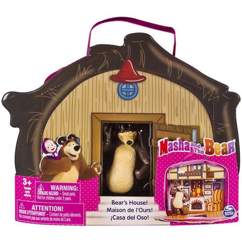 GENERICO - Masha And The Bear Bears House 3 Vinyl Bag Figure Spin Maste