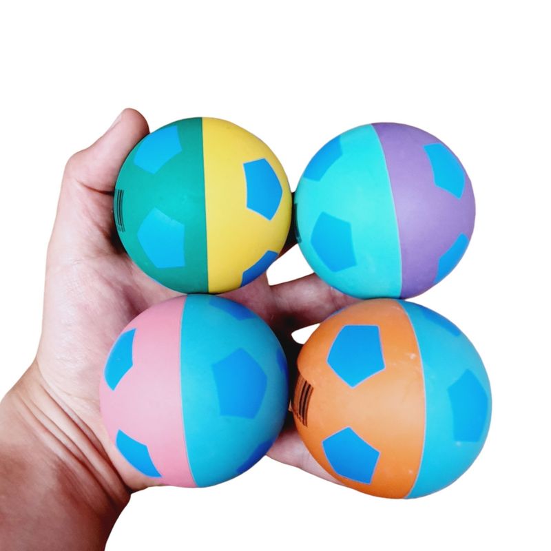 GENERICO - Pelota Loca Caucho Multicolor Números Super Heroes Rebota Colores Juguete