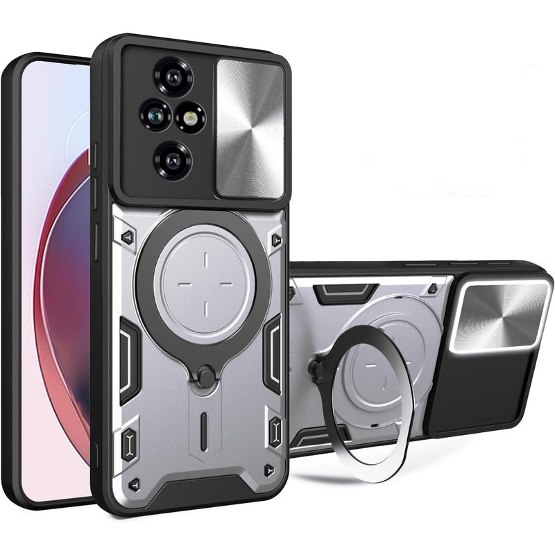 GENERICO - Estuche Armo Protección Camara Con Soporte Para Honor 200 5G  Gris