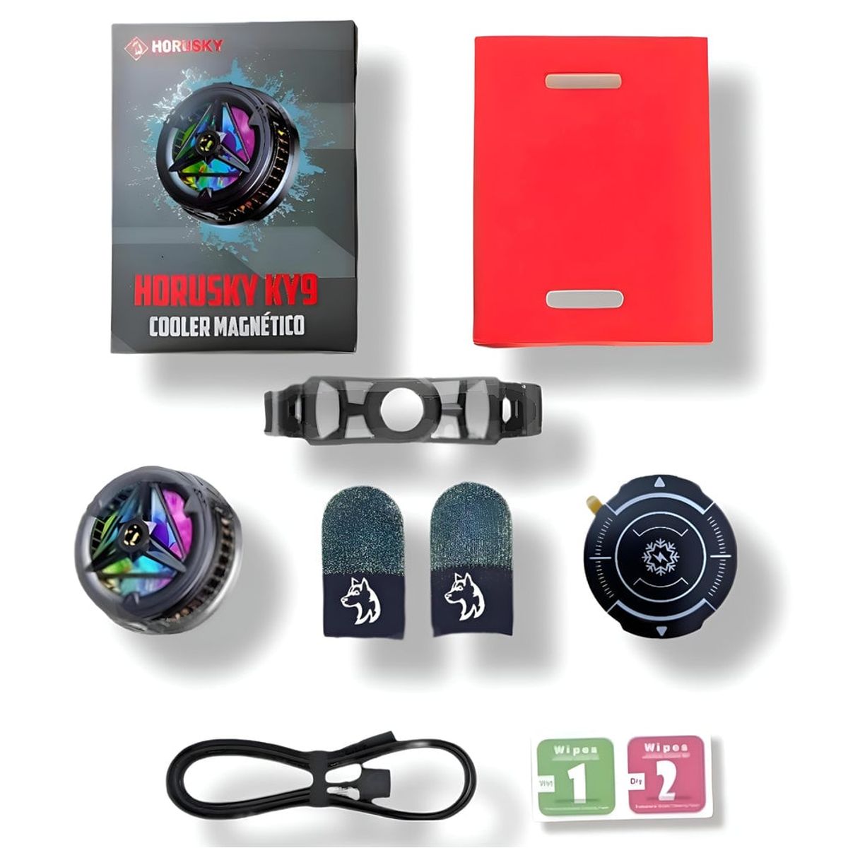 GENERICO - Ventilador Cooler Magnético Para Celular Horusky Ky9 Rgb