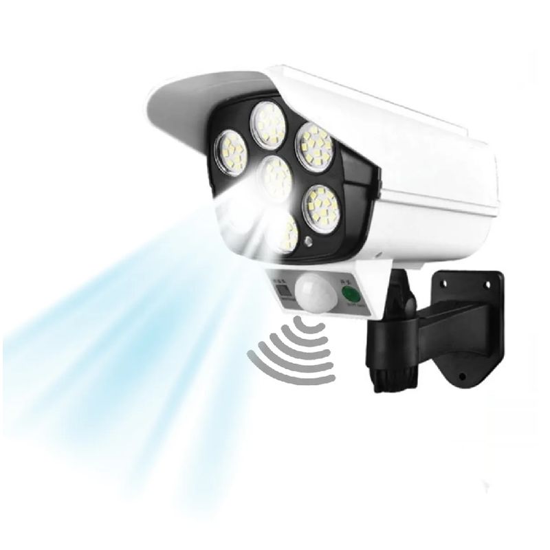 GENERICO - CAMARA FALSA SOLAR 77 LED + CONTROL