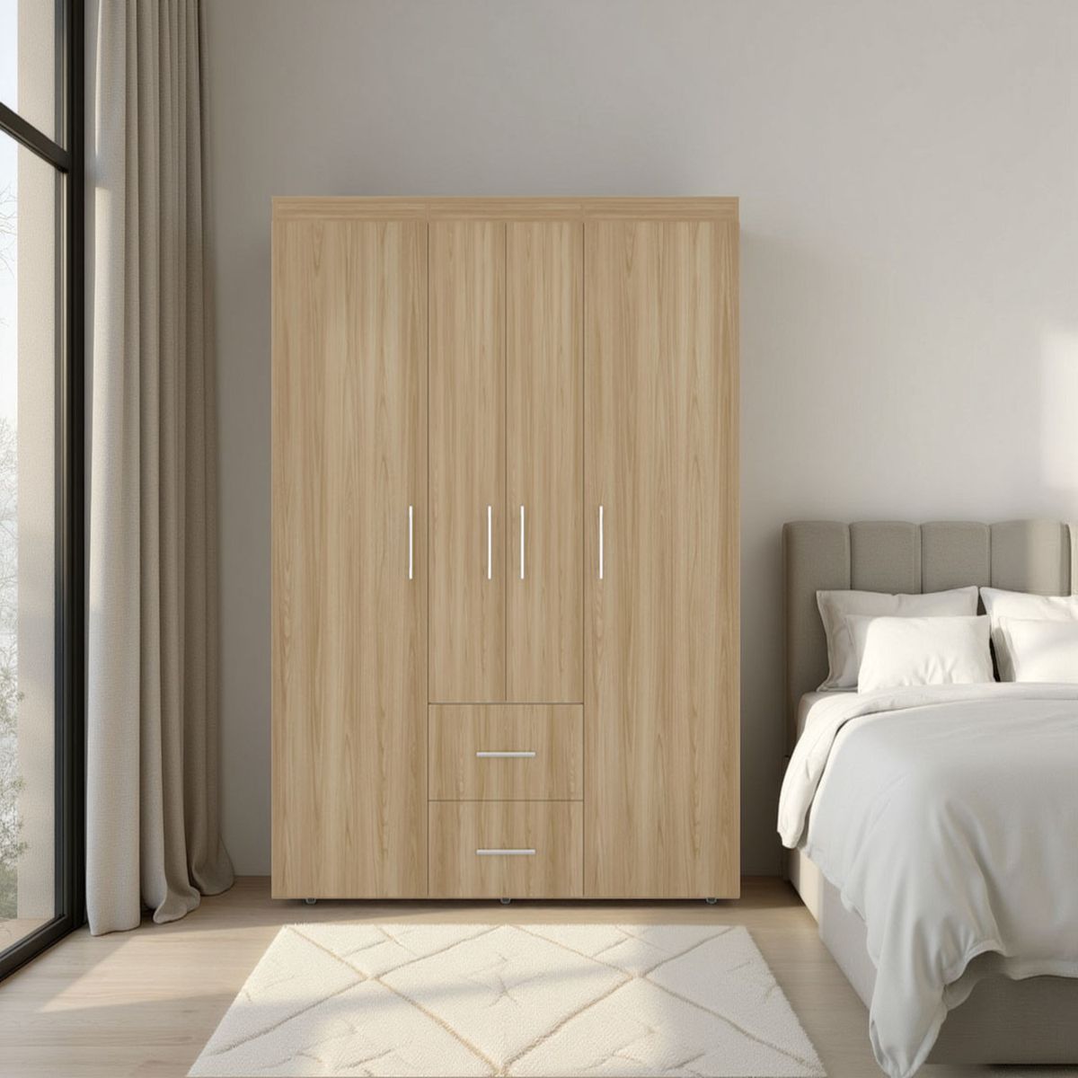 RTA MUEBLES - Closet Bariloche Eco 150 CDB 9493 Fresno Blanco RTA_.