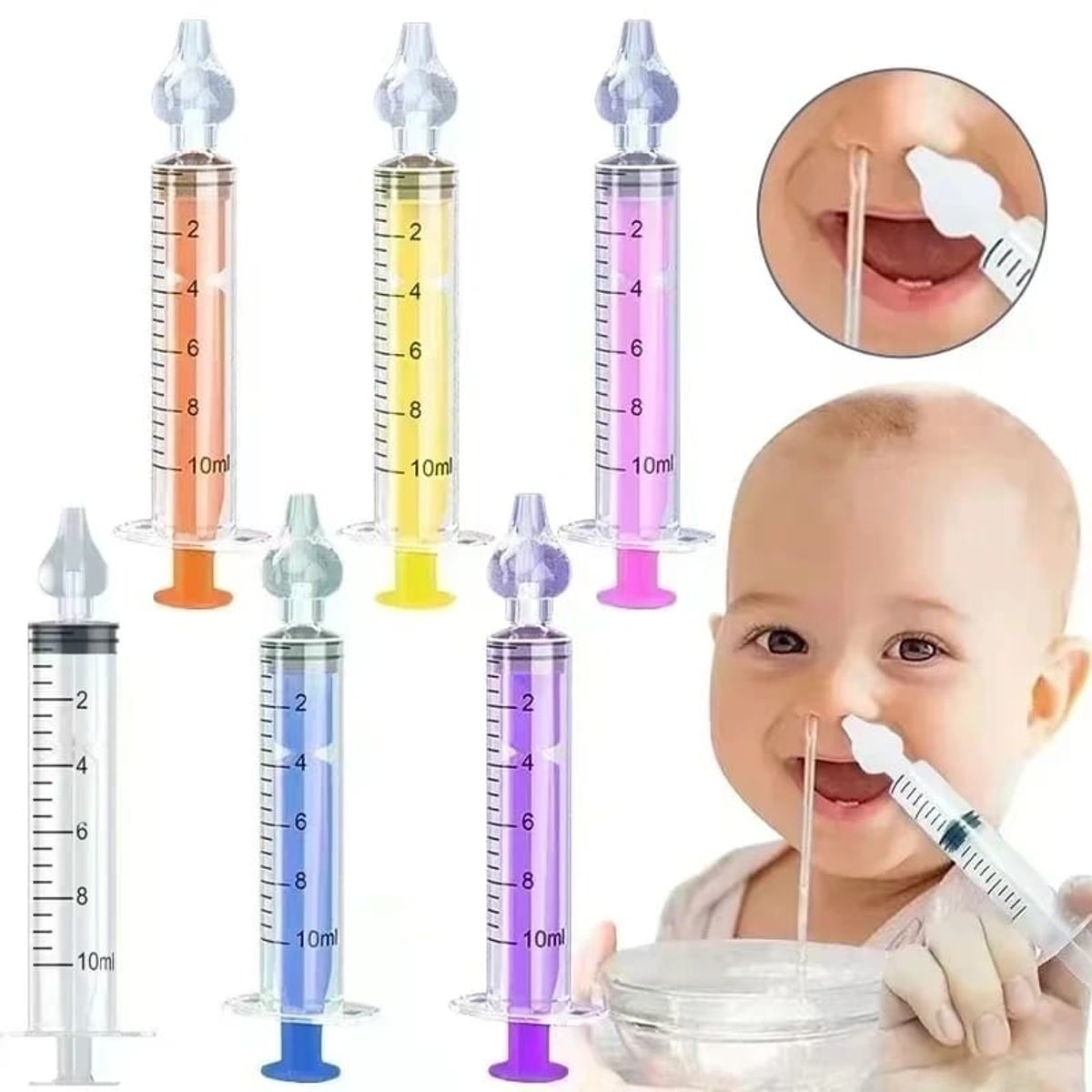 GENERICO - Jeringa Lavado Nasal Bebes Higiene Silicona Suave Niño