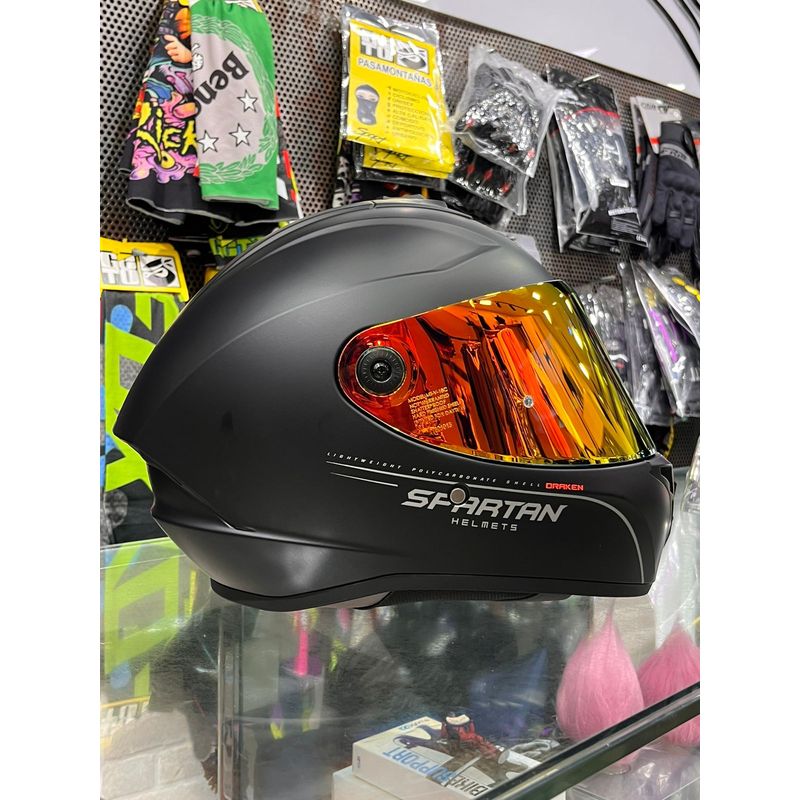 SPARTAN - casco spartan draken negro mate