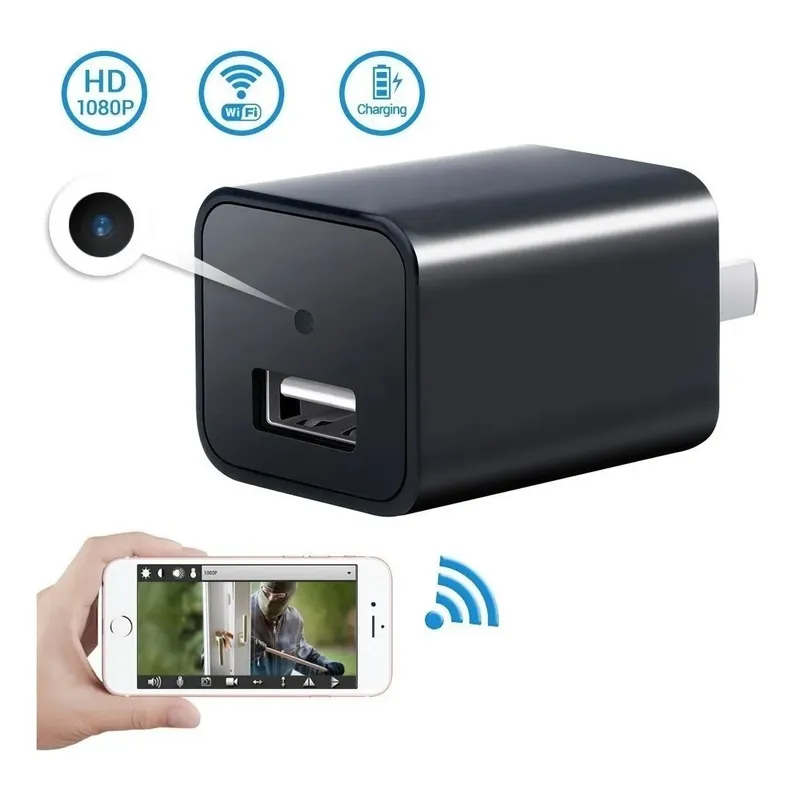 GENERICO - Camara Espía Cargador Wifi Visión Nocturna Seguridad 247
