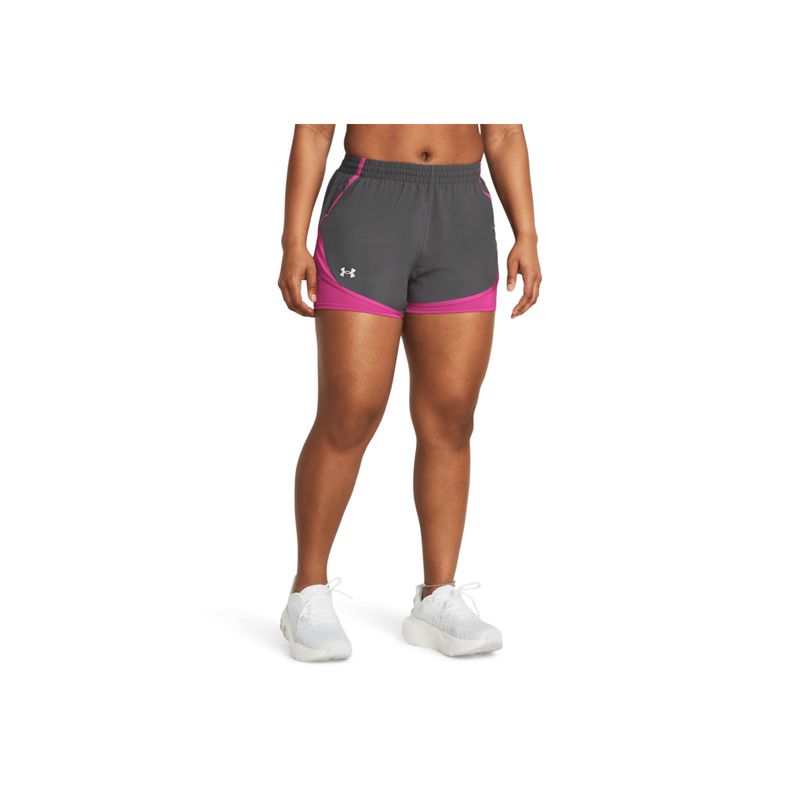 UNDER ARMOUR - Short Mujer UNDER ARMOUR UA FLY BY 2N1 SHORTS Gris UNDER ARMOUR.