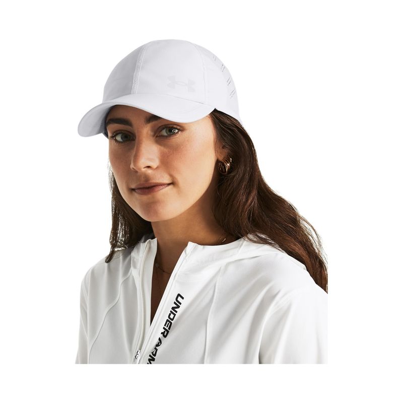 UNDER ARMOUR - Gorra Mujer UNDER ARMOUR W ISOCHLL LAUNCH ADJ Blanco UNDER ARMOUR