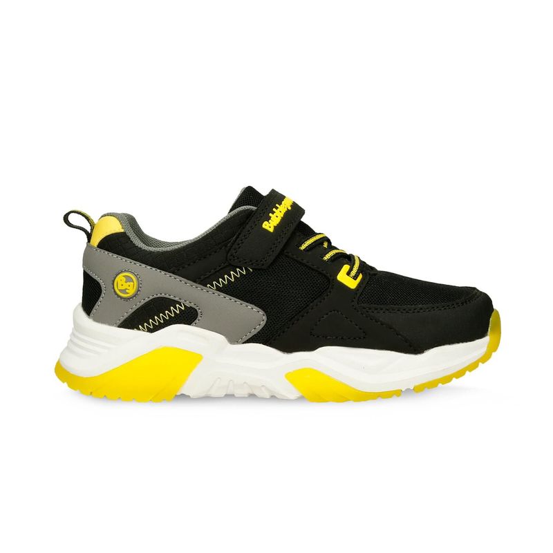 BUBBLE GUMMERS - Tenis Deportivos Junior Para Niño Bubblegummers Negro-Amarillo Romulo