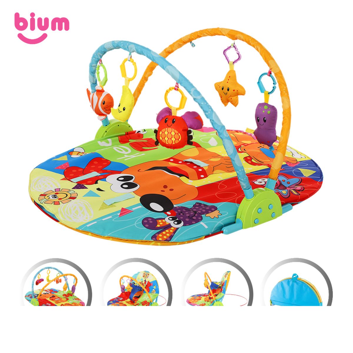 BIUM - Gimnasio Silla Sensorial 3 En 1 Multicolor Para Bebe Bium