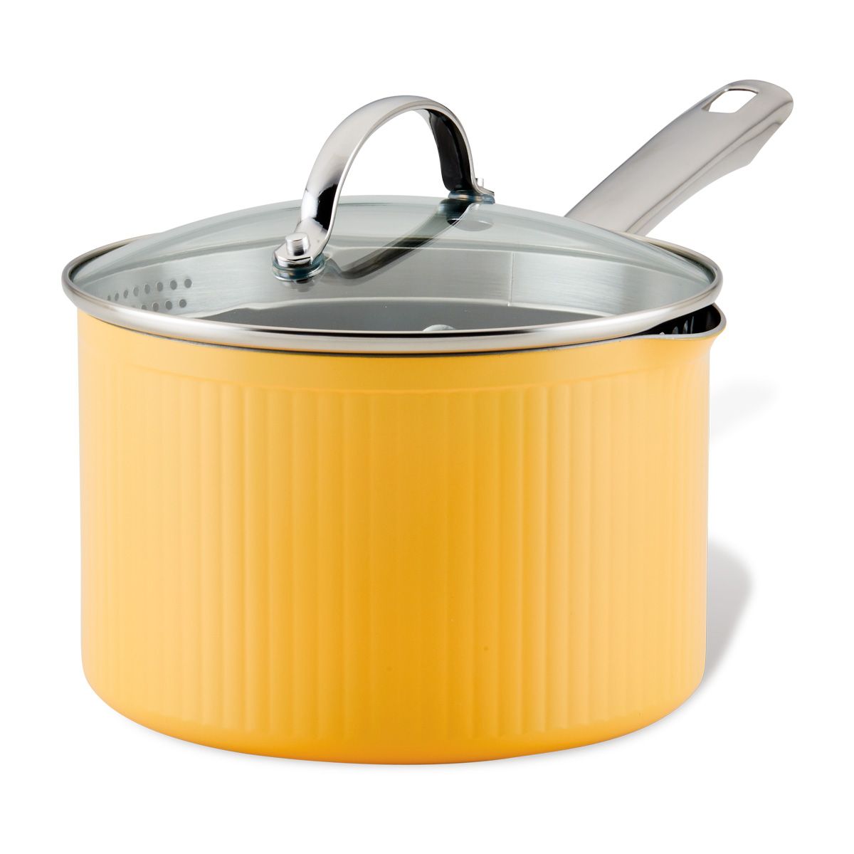 FARBERWARE - Perol antiadherente 18cm con tapa Farberware amarillo