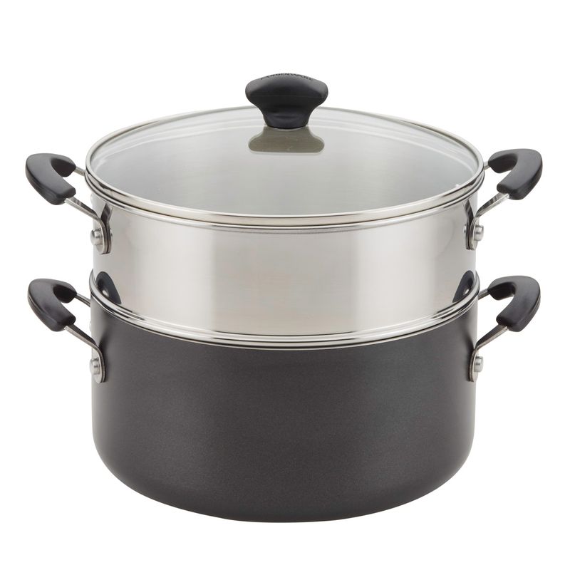 FARBERWARE - Olla 30cm antiadherente DiamondMax® Farberware vaporera gris pewter
